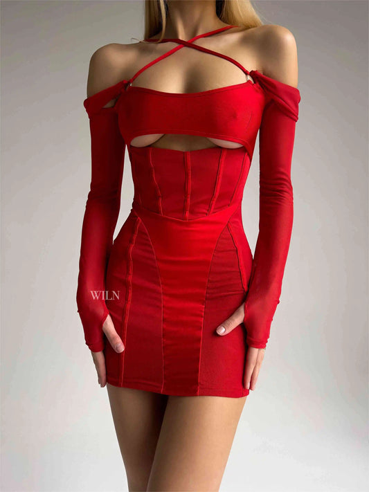 RED excotic dress